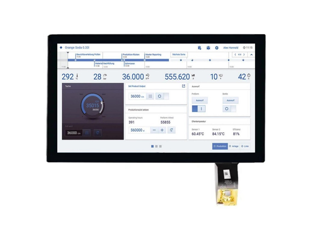 高亮度1000nits 15.6英寸IPS TFT LCD显示FHD分辨率与EDP接口
