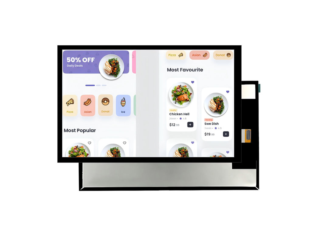 工业级10.1英寸800x1280 LVDS TFT显示屏，带PCAP触控（SFTO1010YX-7239BCT）- IPS，宽温，符合RoHS/REACH标准