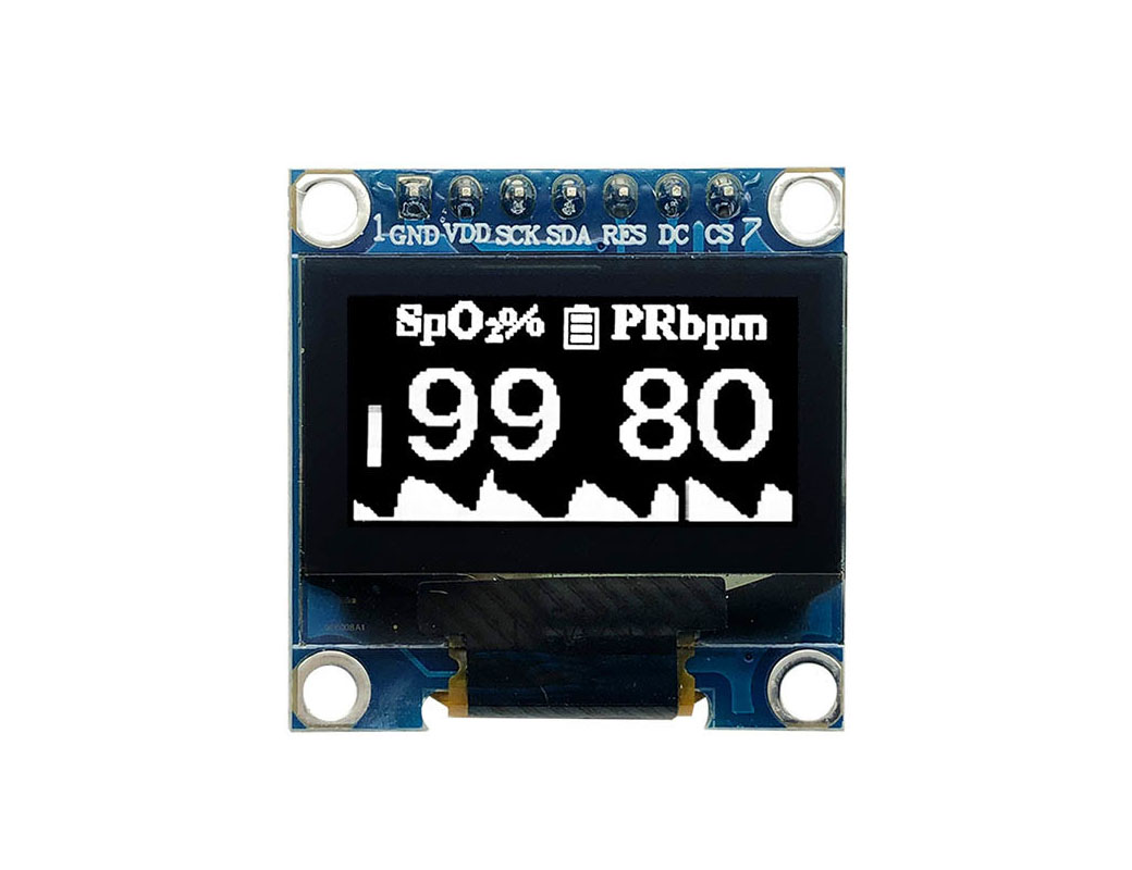 0.96英寸OLED显示模块，128x64像素 | SPI接口 | 蓝/白/黄蓝 | -40°C至80°C | 符合RoHS标准